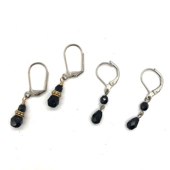 2 Pairs of Dangle Earrings Silver tone - Picture 2 of 2